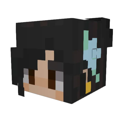 redtea24 Minecraft avatar head, 3D render