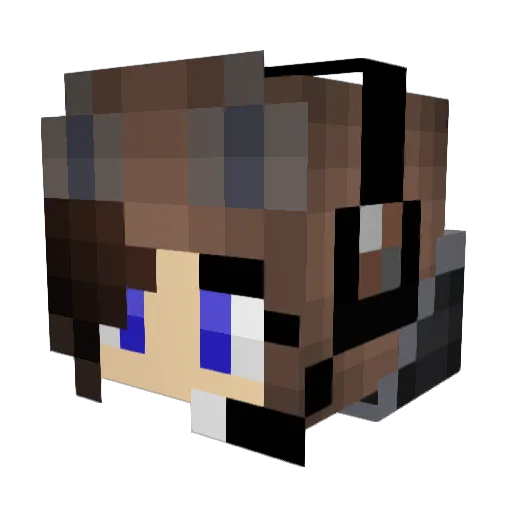 redthewolfy Minecraft avatar head, 3D render