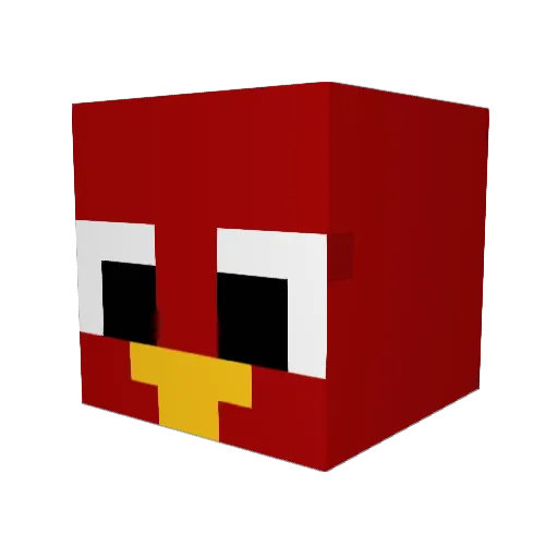 redtorpedo Minecraft avatar head, 3D render