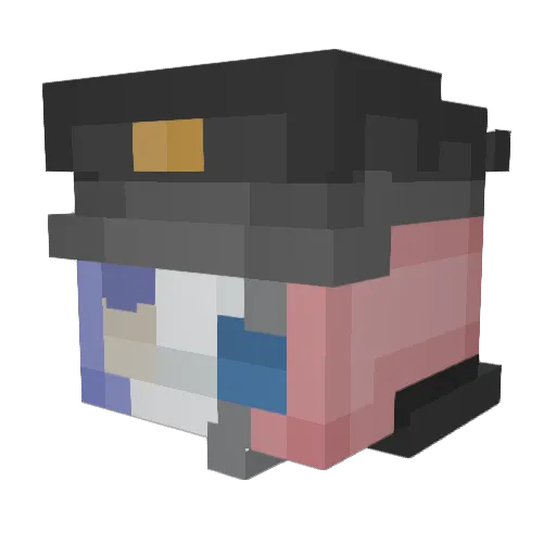 redux21 Minecraft avatar head, 3D render