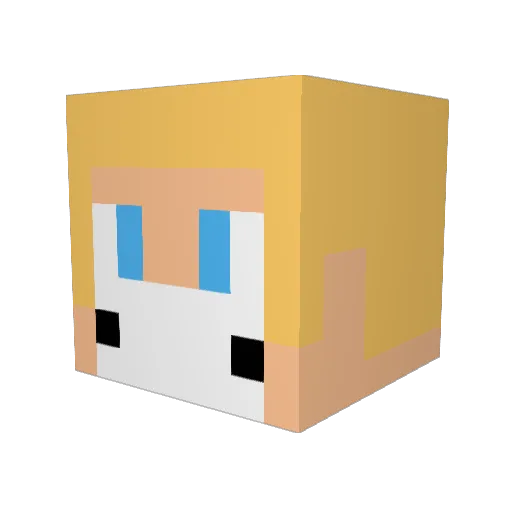 redweenie Minecraft avatar head, 3D render