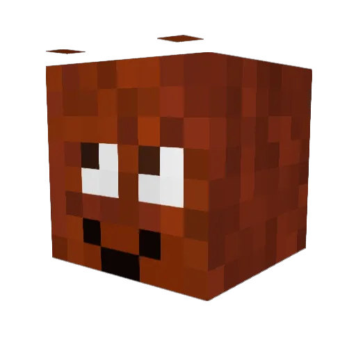 redwhitemouse Minecraft avatar head, 3D render