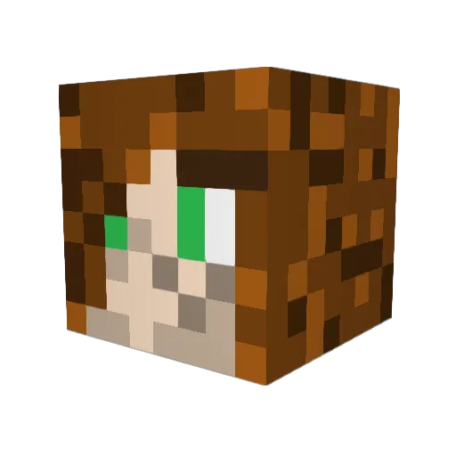 redwicker Minecraft avatar head, 3D render
