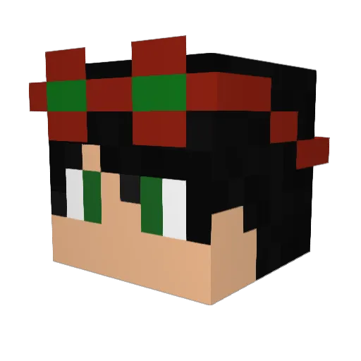redwindX23 Minecraft avatar head, 3D render