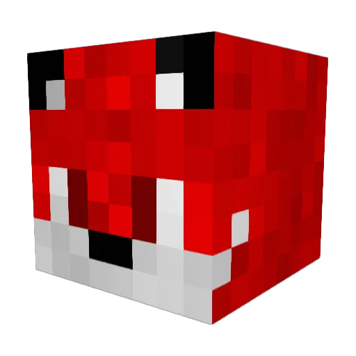 redwolf0004 Minecraft avatar head, 3D render