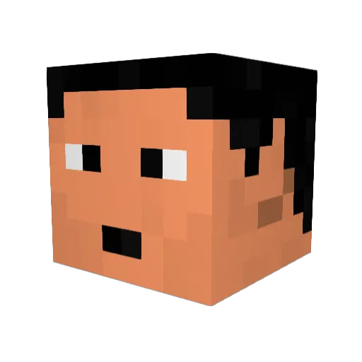 redwolf718 Minecraft avatar head, 3D render