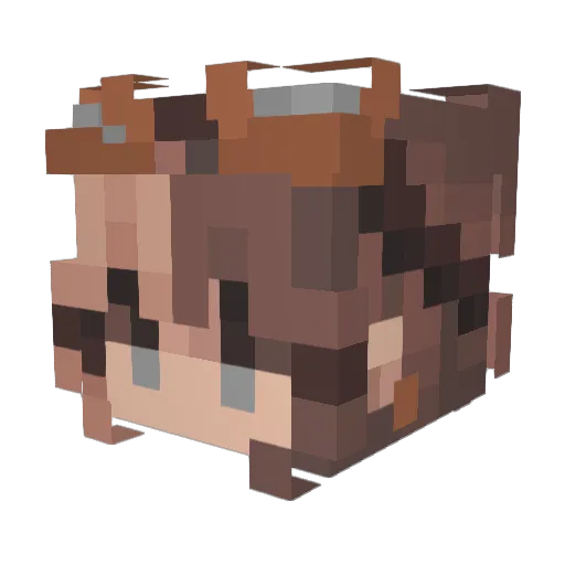 redyew Minecraft avatar head, 3D render