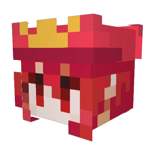 redyoshi35a Minecraft avatar head, 3D render