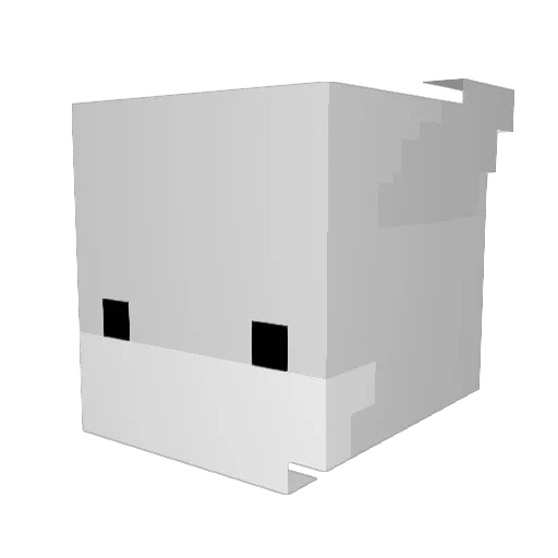 redzmel Minecraft avatar head, 3D render
