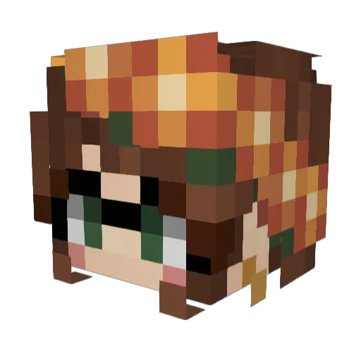reecearony Minecraft avatar head, 3D render