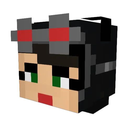 reechristine Minecraft avatar head, 3D render