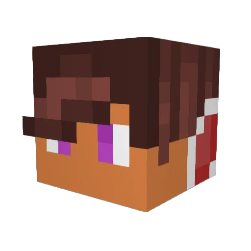 reeedooo Minecraft avatar head, 3D render