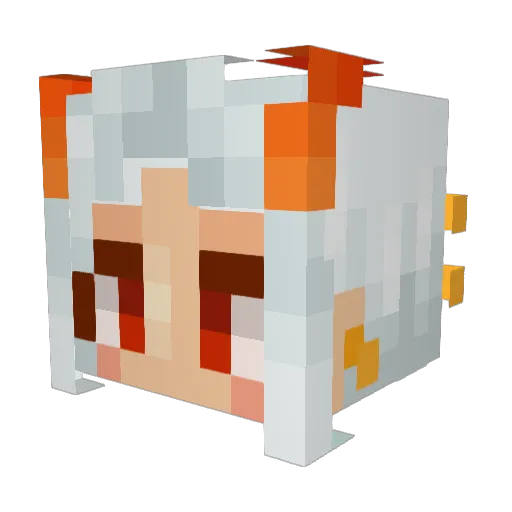reeeeeeeeeei Minecraft avatar head, 3D render