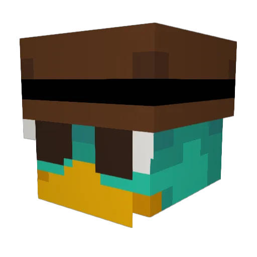 reefboy Minecraft avatar head, 3D render