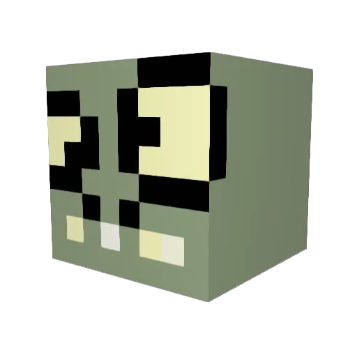 reetblox Minecraft avatar head, 3D render