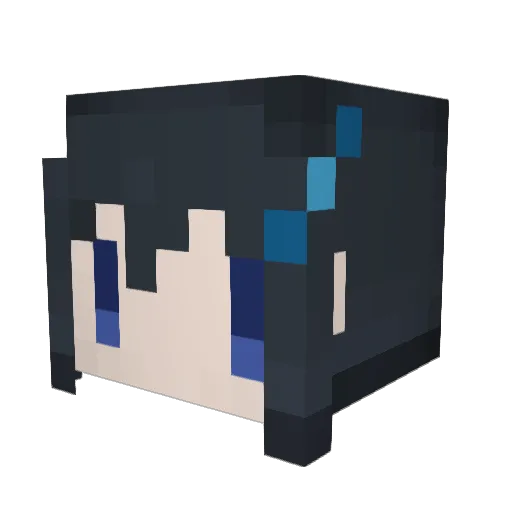 ref4 Minecraft avatar head, 3D render