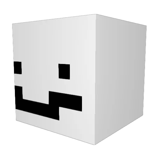 refcio_4 Minecraft avatar head, 3D render