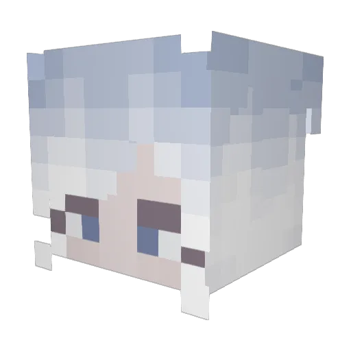 reflection67 Minecraft avatar head, 3D render