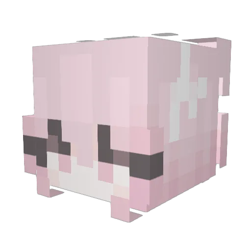 refletido Minecraft avatar head, 3D render