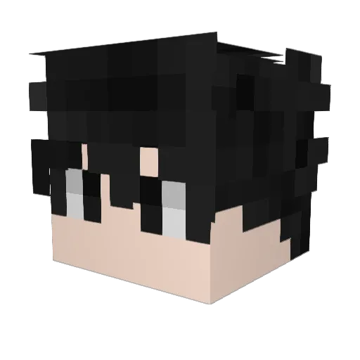 refletivo Minecraft avatar head, 3D render