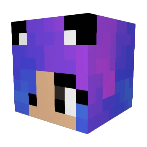 refraction_sys Minecraft avatar head, 3D render