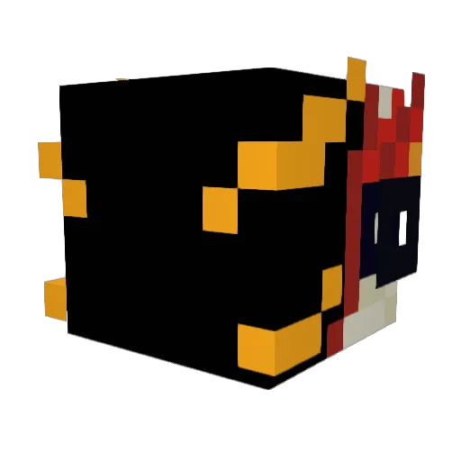 reftix Minecraft avatar head, 3D render
