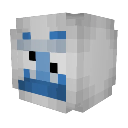 refunn Minecraft avatar head, 3D render