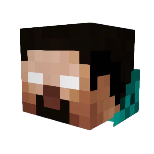 regevasaf Minecraft avatar head, 3D render