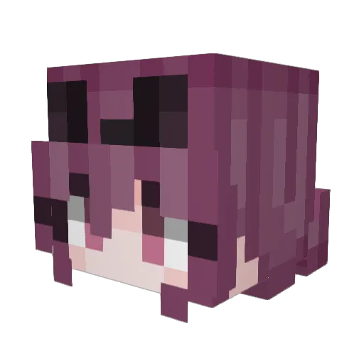 regideria Minecraft avatar head, 3D render