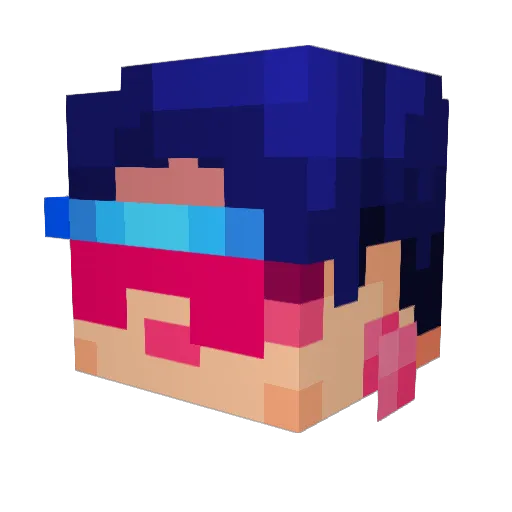 regipe Minecraft avatar head, 3D render