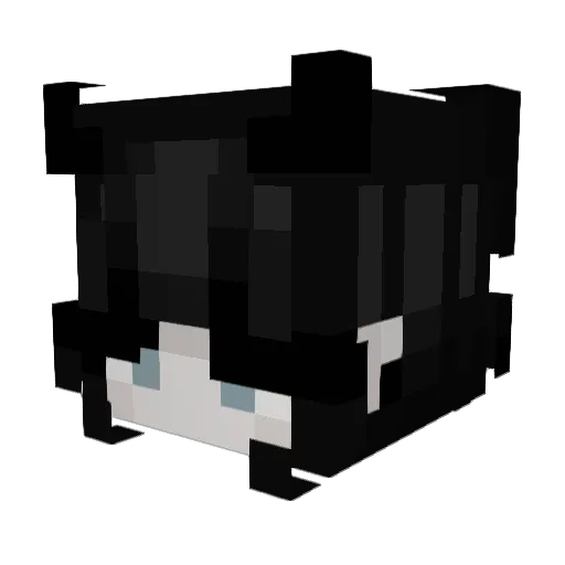 registratedlate Minecraft avatar head, 3D render