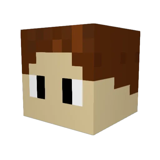 regnideval Minecraft avatar head, 3D render