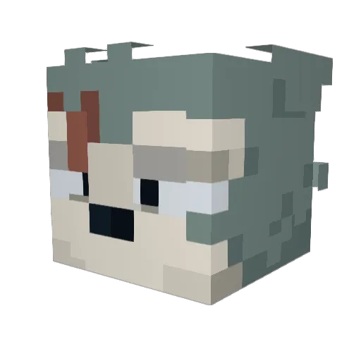 regoshiii Minecraft avatar head, 3D render