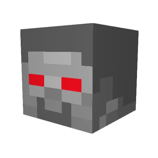 regrak Minecraft avatar head, 3D render