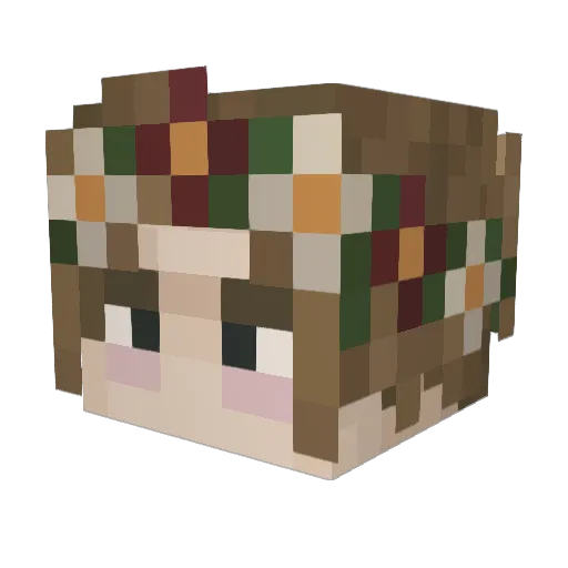 rehabilitatsioon Minecraft avatar head, 3D render