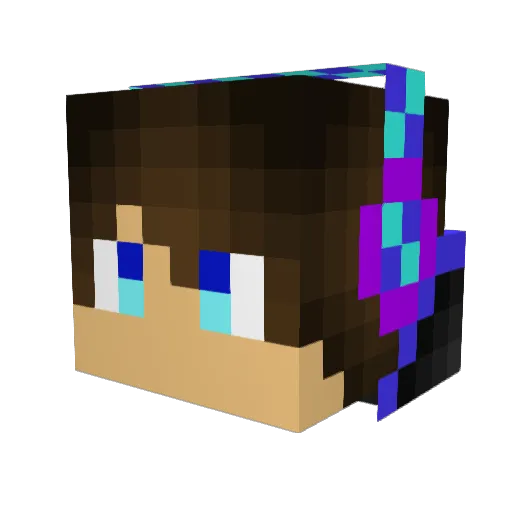 rei000S4889 Minecraft avatar head, 3D render