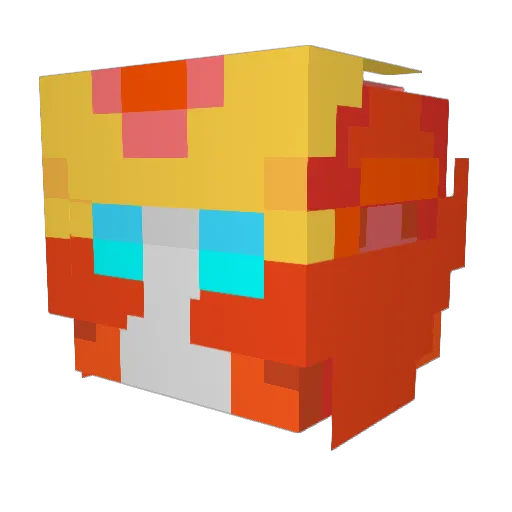 rei0010 Minecraft avatar head, 3D render