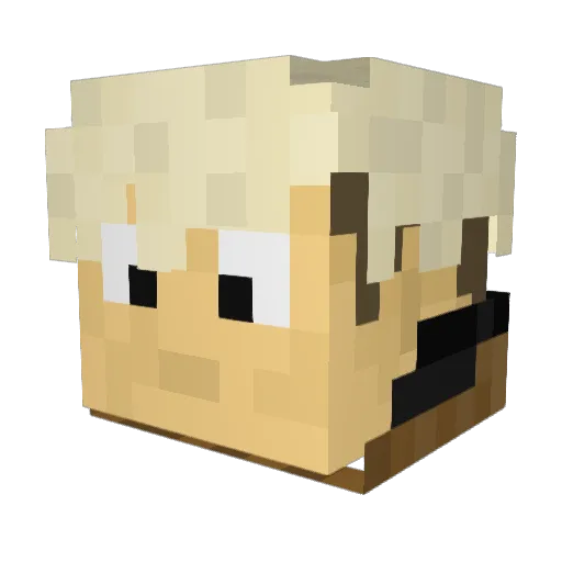 rei1207 Minecraft avatar head, 3D render