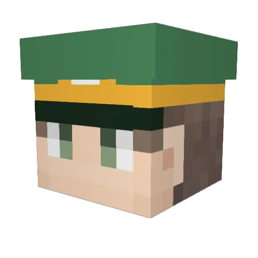rei_22 Minecraft avatar head, 3D render