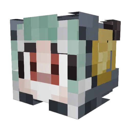 reiggae Minecraft avatar head, 3D render