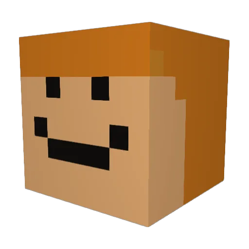 reigningwaffles Minecraft avatar head, 3D render