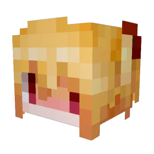 reika1044 Minecraft avatar head, 3D render
