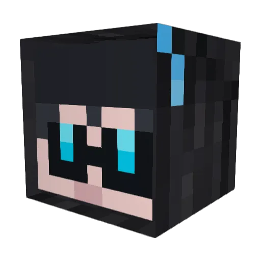 reika_sui Minecraft avatar head, 3D render