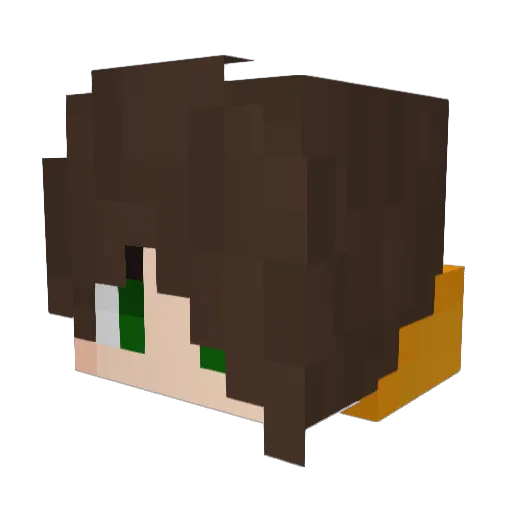reimondoGG Minecraft avatar head, 3D render
