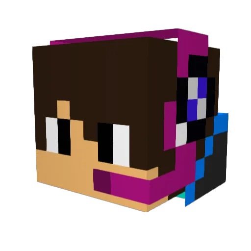 rein76 Minecraft avatar head, 3D render