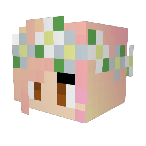 rein_deer Minecraft avatar head, 3D render