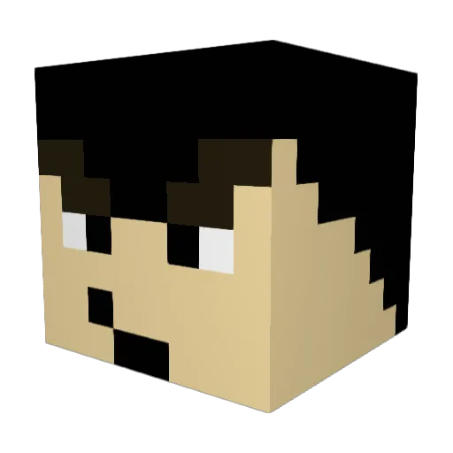 reinbows Minecraft avatar head, 3D render
