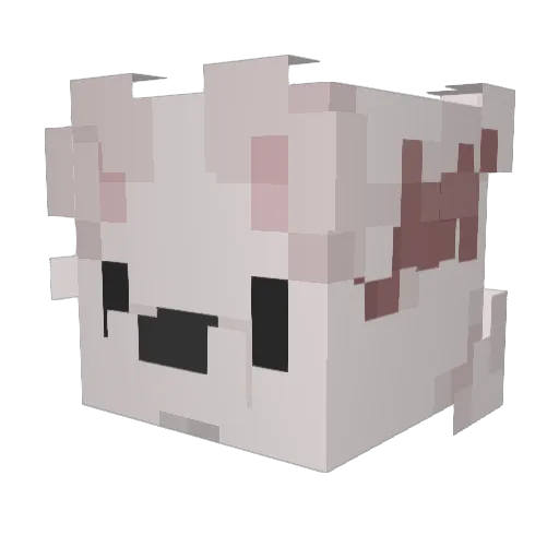 reindeering Minecraft avatar head, 3D render