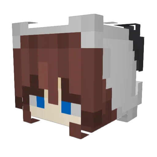 reinesha Minecraft avatar head, 3D render
