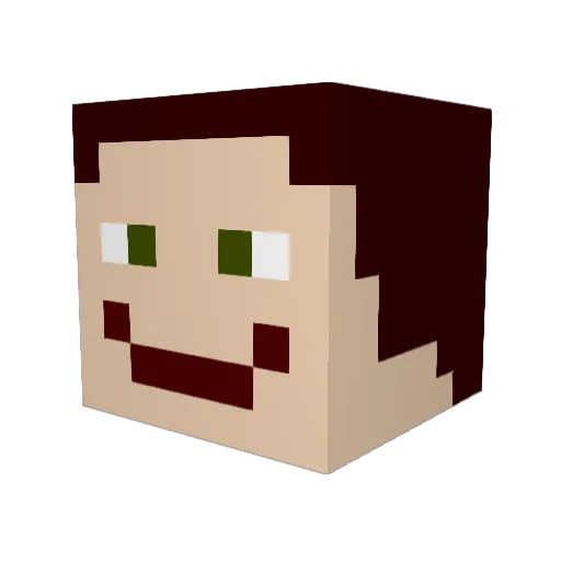 reisavila Minecraft avatar head, 3D render